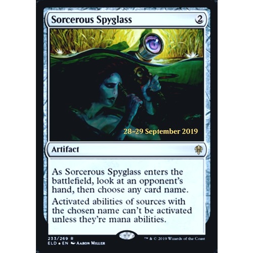 Sorcerous Spyglass (Prerelease) FOIL - ELD