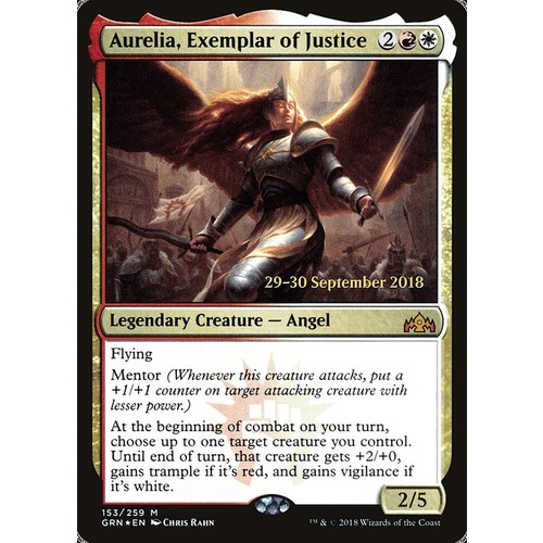 Aurelia, Exemplar of Justice Pre-Release FOIL - GRN