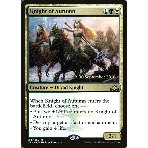 Knight of Autumn Pre-Release FOIL - GRN