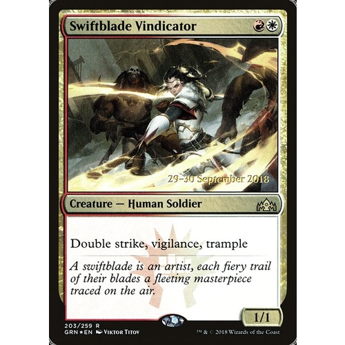 Swiftblade Vindicator Pre-Release FOIL - GRN