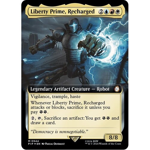Liberty Prime, Recharged (Extended Art) (Surge Foil) FOIL - PIP