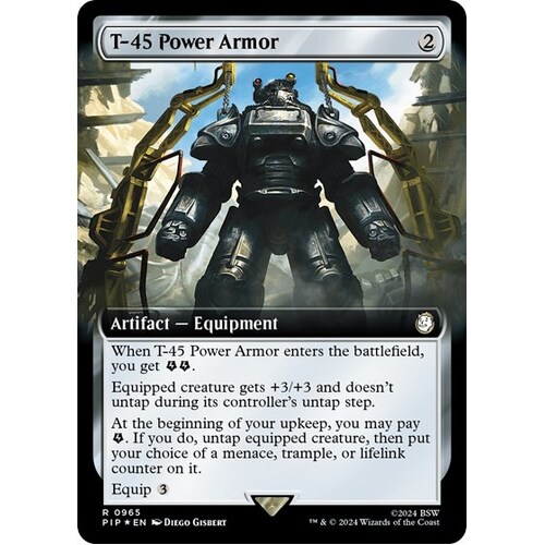 T-45 Power Armor (Extended Art) (Surge Foil) FOIL - PIP