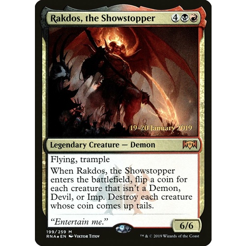 Rakdos, the Showstopper Pre-Release FOIL - RNA