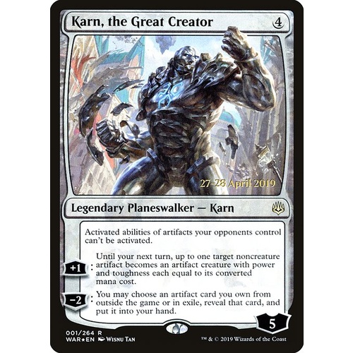Karn, the Great Creator Pre-Release FOIL - WAR