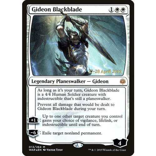 Gideon Blackblade Pre-Release FOIL - WAR