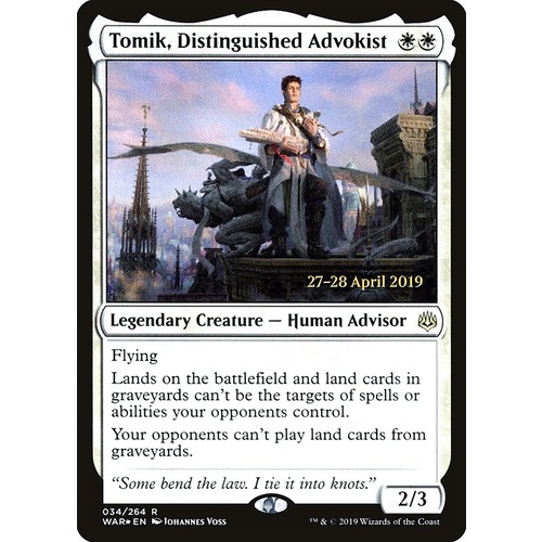 Tomik, Distinguished Advokist Pre-Release FOIL - WAR