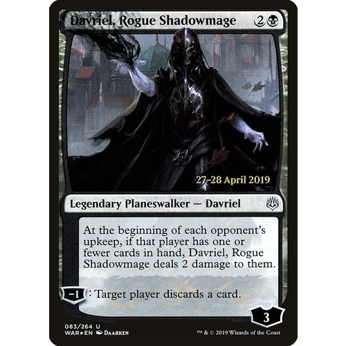Davriel, Rogue Shadowmage Pre-Release FOIL - WAR