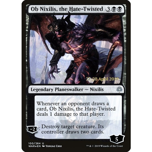 Ob Nixilis, the Hate-Twisted Pre-Release FOIL - WAR
