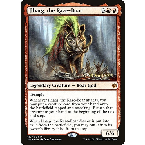 Ilharg, the Raze-Boar Pre-Release FOIL - WAR