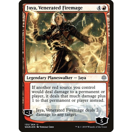 Jaya, Venerated Firemage Pre-Release FOIL - WAR