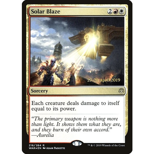Solar Blaze Pre-Release FOIL - WAR