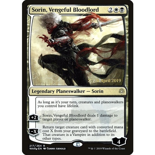 Sorin, Vengeful Bloodlord Pre-Release FOIL - WAR