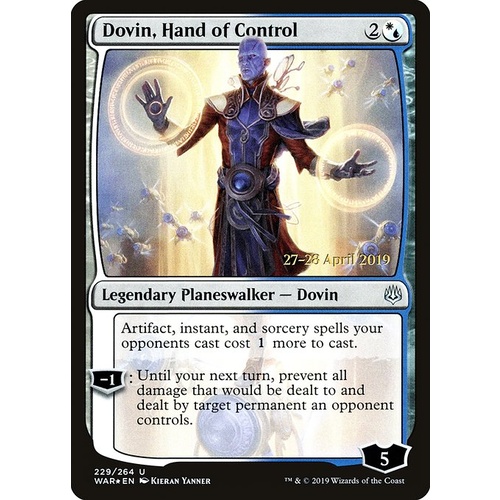 Dovin, Hand of Control Pre-Release FOIL - WAR