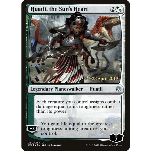 Huatli, the Sun's Heart Pre-Release FOIL - WAR