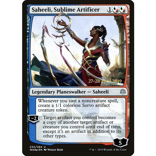 Saheeli, Sublime Artificer Pre-Release FOIL - WAR