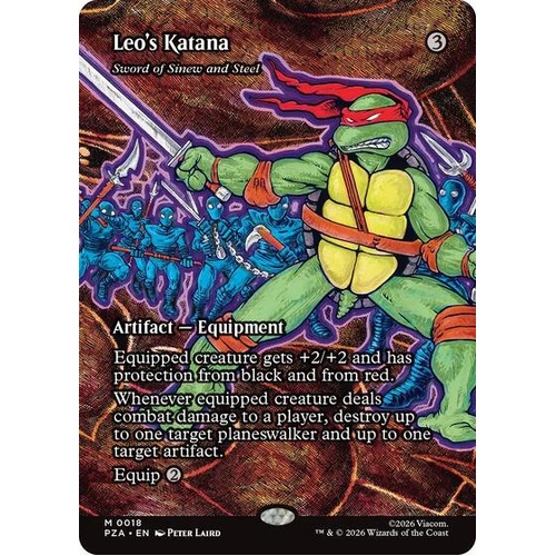 Leo's Katana - Sword of Sinew and Steel (Borderless) FOIL - PZA