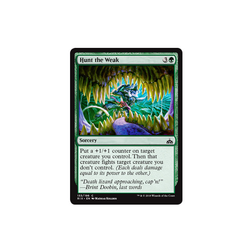 Hunt the Weak - RIX