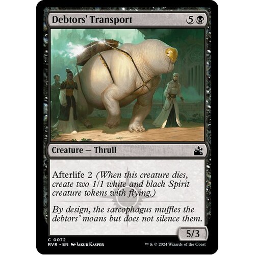 Debtors' Transport FOIL - RVR