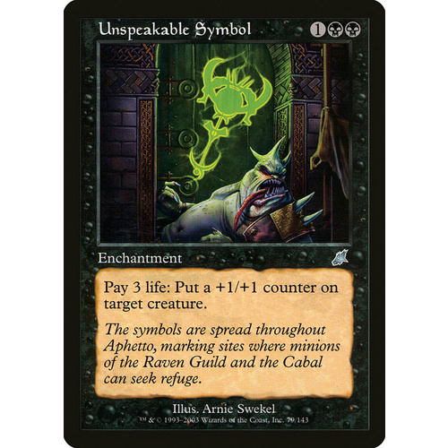 Unspeakable Symbol - SCG