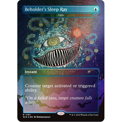 Beholder's Sleep Ray - Stifle (Borderless) FOIL - SLD