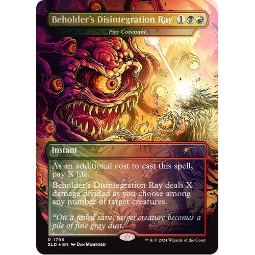Beholder's Disintegration Ray - Fire Covenant (Borderless) FOIL - SLD