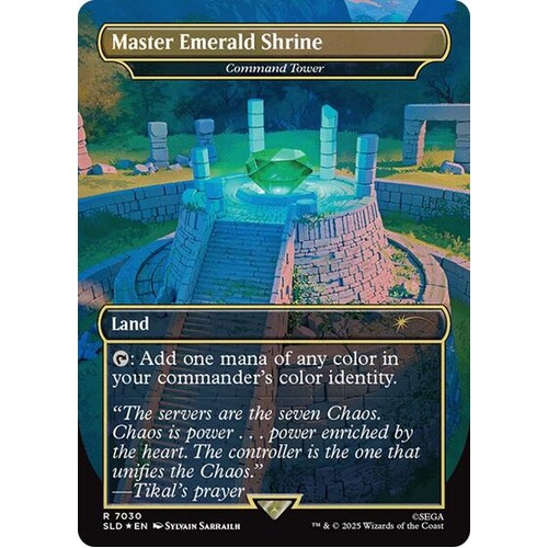 Master Emerald Shrine - Command Tower (Borderless) FOIL - SLD