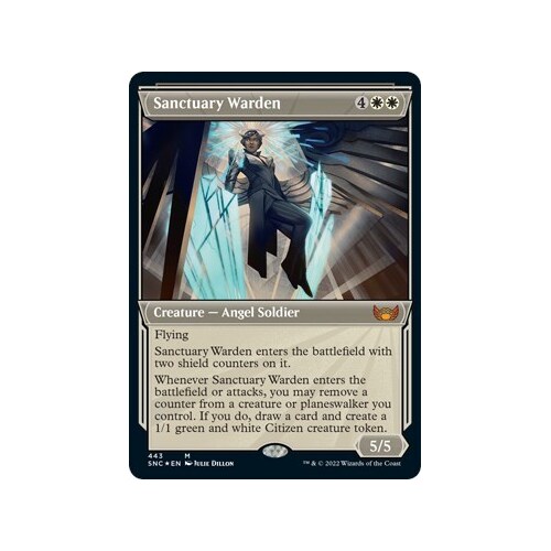 Sanctuary Warden (Showcase) (Etched Foil) FOIL - SNC