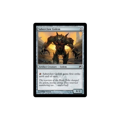 Saberclaw Golem FOIL - SOM