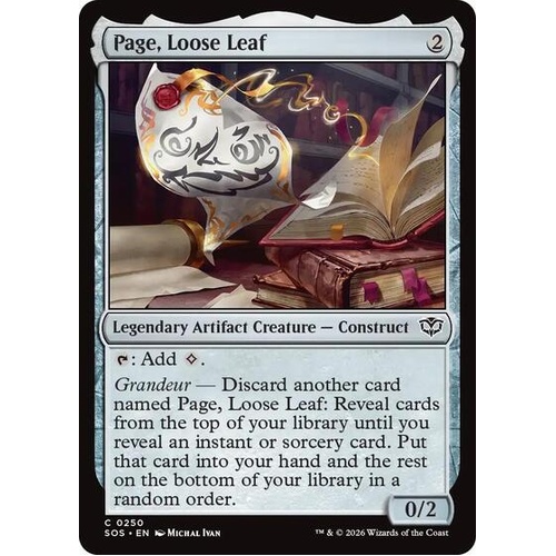 Page, Loose Leaf FOIL - SOS