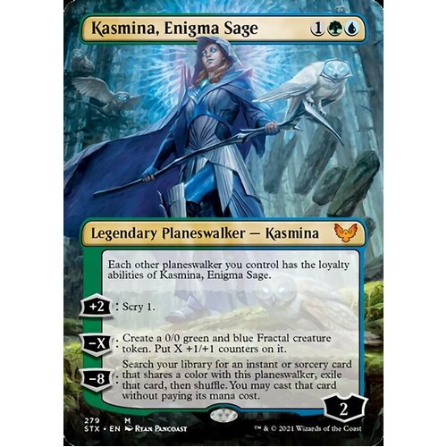Kasmina, Enigma Sage (Borderless Alternate Art) - STX