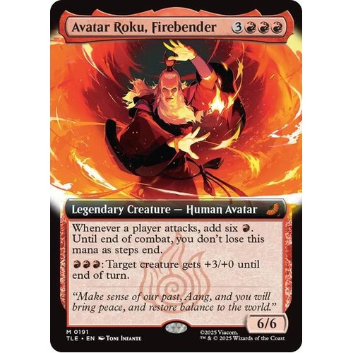Avatar Roku, Firebender (Extended Art) FOIL - TLE