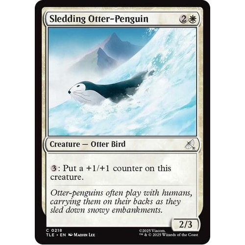 Sledding Otter-Penguin (0218) FOIL - TLE