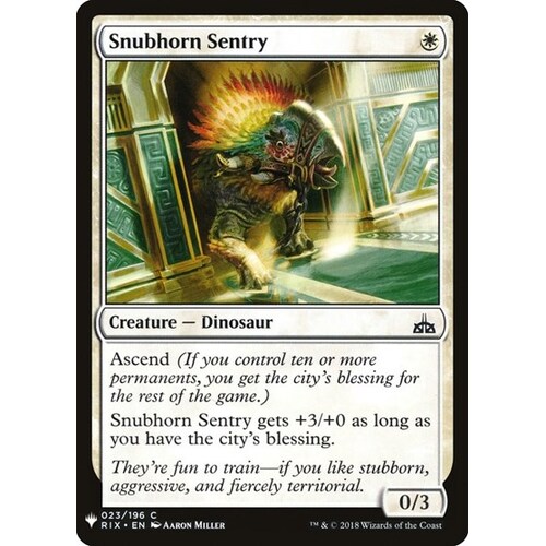 Snubhorn Sentry - TLP