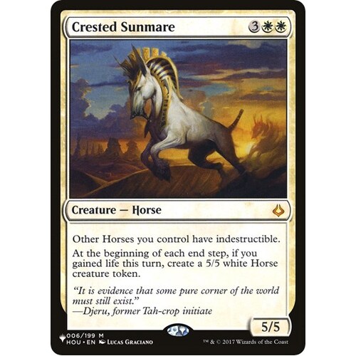 Crested Sunmare - TLP