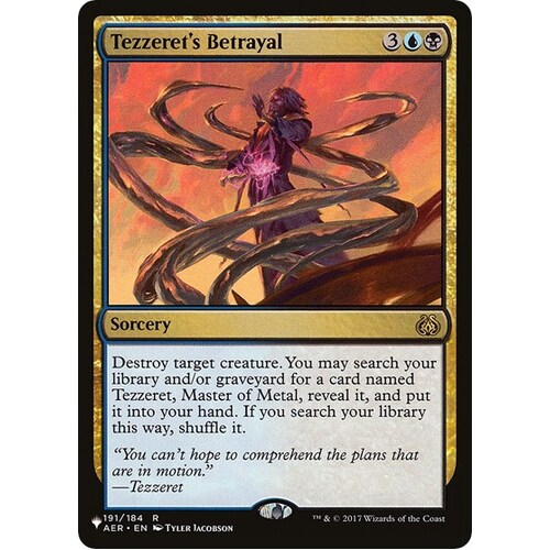 Tezzeret's Betrayal - LIST