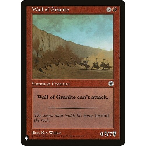 Wall of Granite - TLP