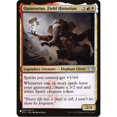 Quintorius, Field Historian - TLP