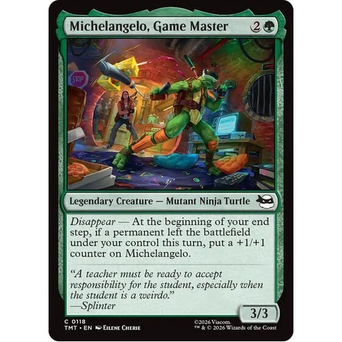 Michelangelo, Game Master - TMT