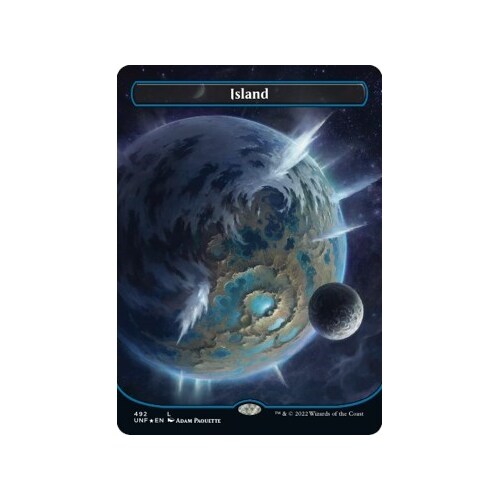 Island (492) (Borderless) (Galaxy Foil) FOIL - UNF