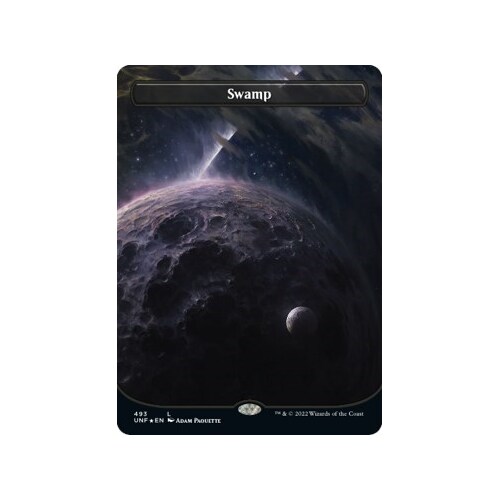Swamp (493) (Borderless) (Galaxy Foil) FOIL - UNF