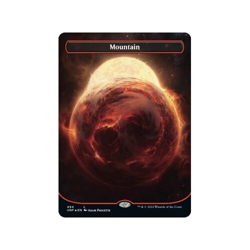 Mountain (494) (Borderless) (Galaxy Foil) FOIL - UNF