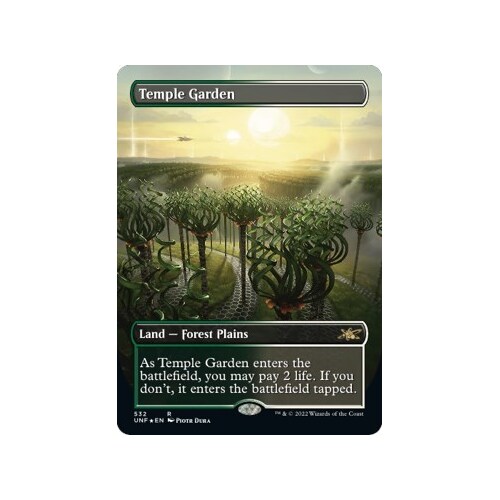Temple Garden (Borderless) (Galaxy Foil) FOIL - UNF