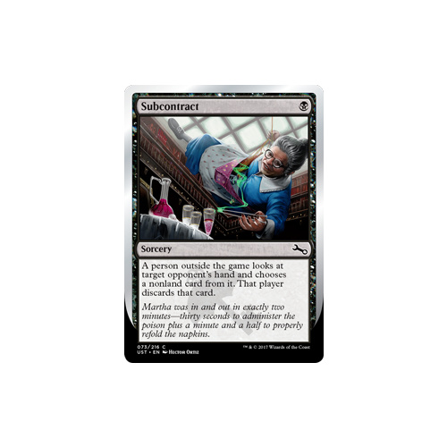 Subcontract FOIL - UST