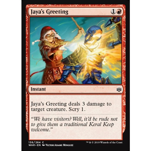 Jaya's Greeting - WAR