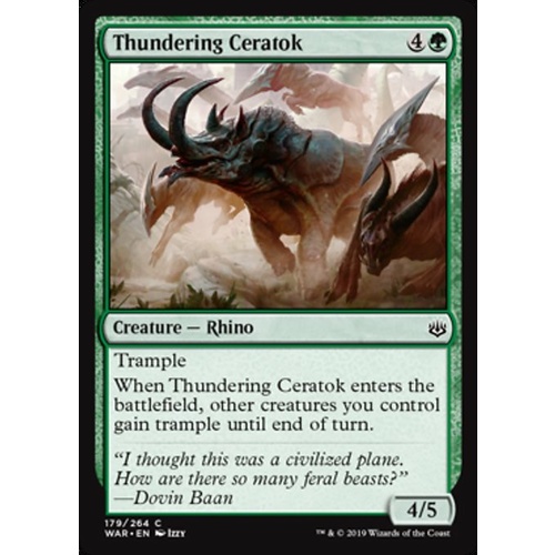 Thundering Ceratok FOIL - WAR