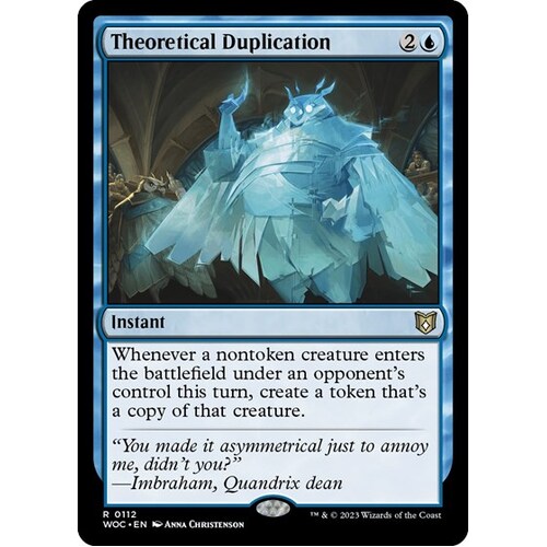 Theoretical Duplication - WOC
