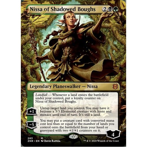 Nissa of Shadowed Boughs (Borderless Alternate Art) FOIL - ZNR