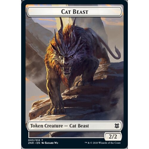 2 x Cat Beast Token - ZNR
