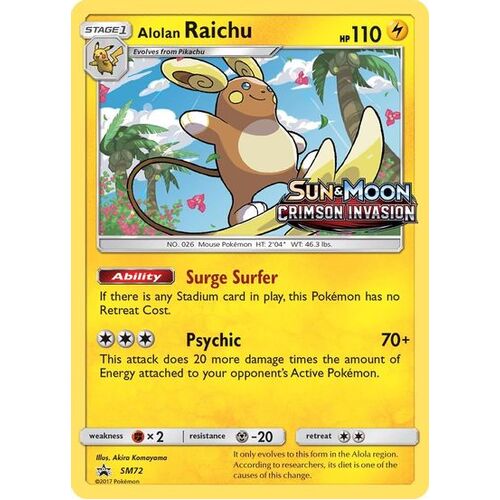 Alolan Raichu - SM72 (Prerelease) (Holofoil) - SMP