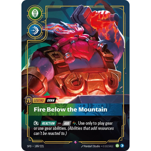 Ornn - Fire Below the Mountain FOIL - SFD (189)